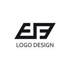 ambigram letter f company logo template