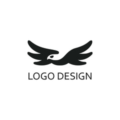 hand shape bird company logo template