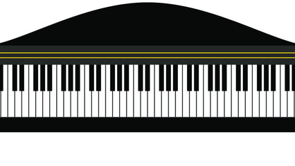 Fototapeta premium Abstract Piano Keys Music Keyboard Instrument Song Melody Vector Design Style