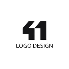 number 111 company logo template - obrazy, fototapety, plakaty