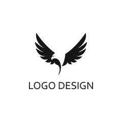 eagle fly logo design template
