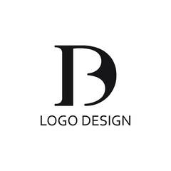 letter bd, letter db logo design template - obrazy, fototapety, plakaty