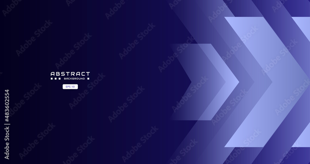 Poster dark blue background with abstract square shape, arrow, dynamic and sport banner concept. - Posters