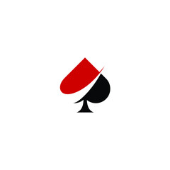 Fototapeta premium ace of spades minimalistic line design graphic