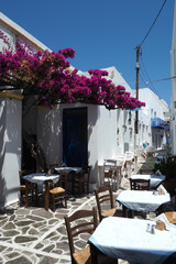 Beautiful Plaka, picturesque main village of Milos island, Cyclades, Greece