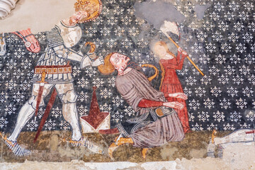 Darjiu Szekelyderzs Romania. 19.sep.2019. Saint Ladislaus wins the bloody duel, girl beheads the...