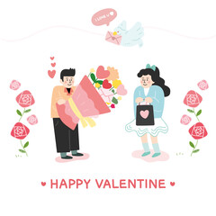 Valentine Day Illust Background