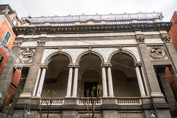15th century church of Santa Maria Della Sapienza in Constantinopoli street in Naples, Italy