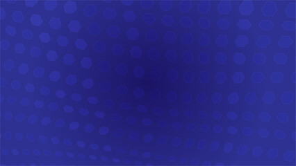 Futuristic 3d halftone pattern abstract hexagons on a blue gradient background. Vector stock illustration