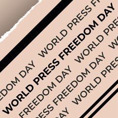 World press freedom day picture. Text written on the old paper. Old newspaper or book