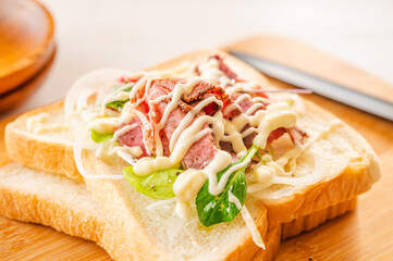 ローストビーフサンド作り