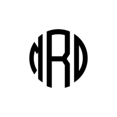 MRO letter logo design. MRO modern letter logo with black background. MRO creative  letter logo. simple and modern letter MRO logo template, MRO circle letter logo design with circle shape. MRO   - obrazy, fototapety, plakaty