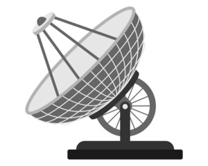 Big military parabolic antenna radar satellite dish for broadcast, communication, space defence.