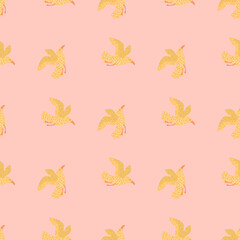Seagulls seamless pattern. Background of sea birds.