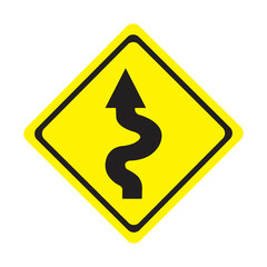 Traffic sign Right winding road