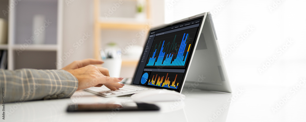 Aufkleber kpi business analytics data dashboard
