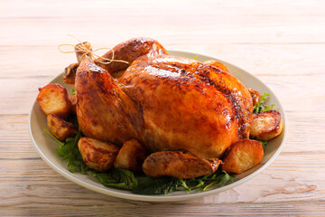 Roast whole chicken