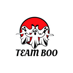 Team Boo logo vector template. Flat vector illustration on white background.