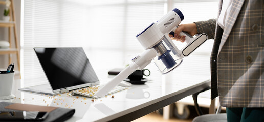 Cleaning Office Desk