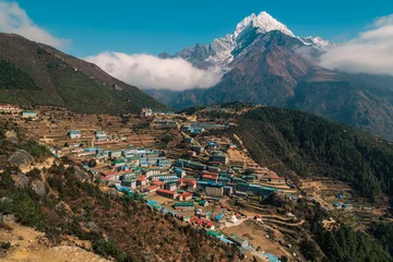 Crédence de cuisine en verre imprimé Himalaya Himalayas Nepal Everest Base Camp Trek