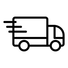 Van Delivery Flat Icon Isolated On White Background