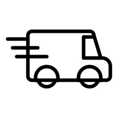 Van Post Delivery Flat Icon Isolated On White Background