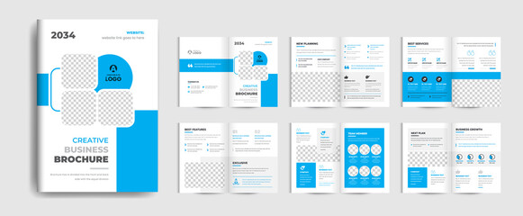 colorful modern company profile business brochure template layout creative and clean annul report professional business brochure template design fully editable text and vector