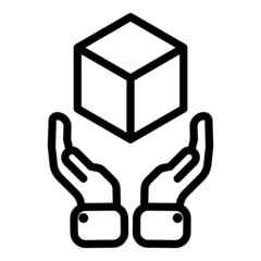 Recieve Parcel Flat Icon Isolated On White Background