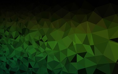 Light Green vector shining triangular background.