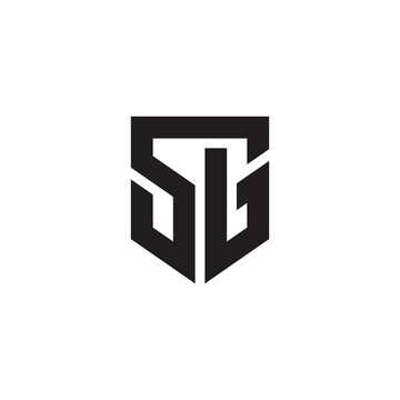 SG or GS letter logo design vector.