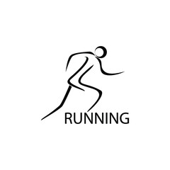 Runner logo isolated on a white background