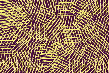 golden seamless line texture on dark purple background