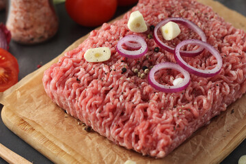 Minced pork in the process of cooking