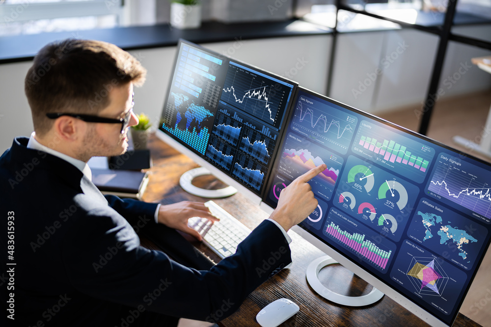 Poster business data analytics dashboard