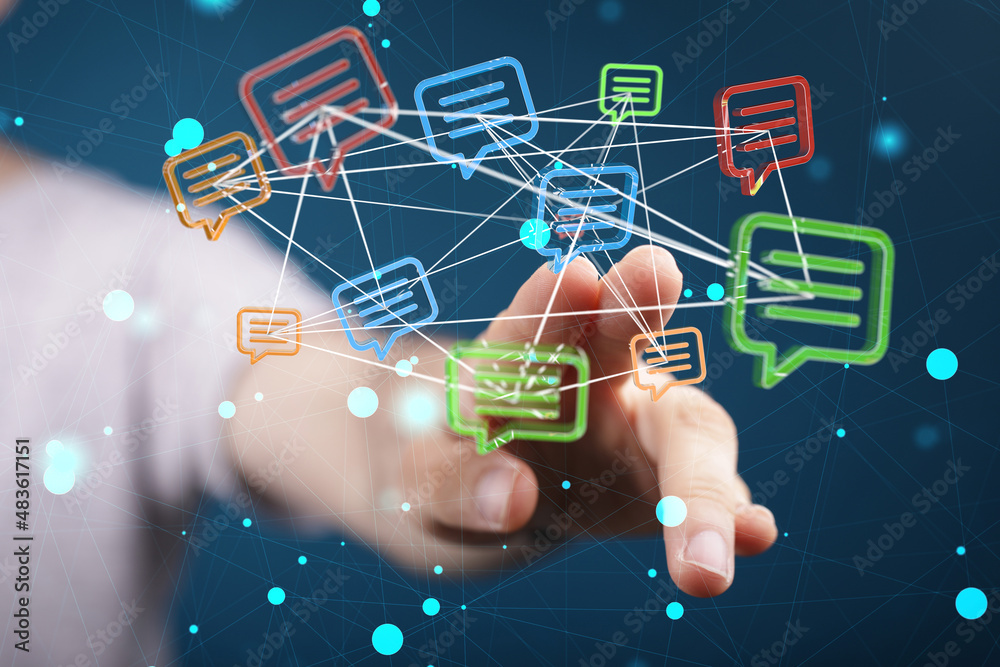 Aufkleber email inbox electronic communication graphics concept