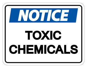 Obraz premium Notice Toxic Chemicals Symbol Sign On White Background