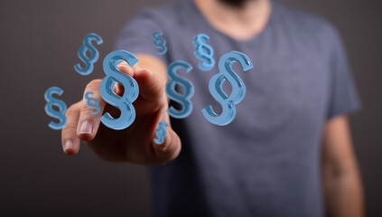 Law and justice concept digital