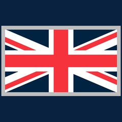 Illustration vector england flag with navy background patch design
