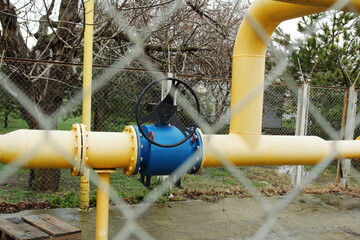 yellow gas pipe to provide the population with gas