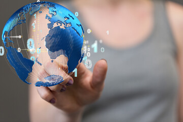 Map of the planet. World map. Global social network