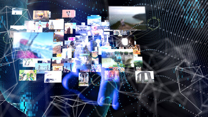 Fototapeta premium streaming data picture video material