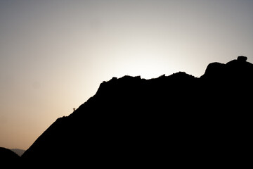 silhouette of a mountain