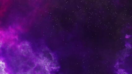 Pink and purple galaxy nebula and stars. 