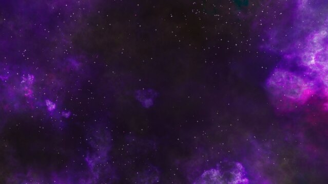 Pink and purple galaxy nebula and stars. © AlexMelas