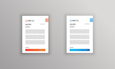 letterhead template vector, minimalist style, printing design, business template, flyer layout.