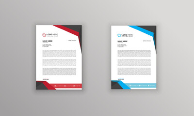 letterhead template vector, minimalist style, printing design, business template, flyer layout.