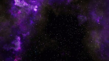bright purple nebula and the glitter of stars.  purple nebula and cosmic dust.