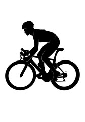 Naklejka na ściany i meble silhouette of a cyclist