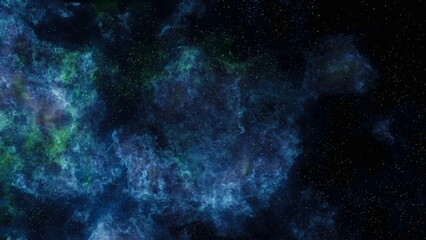 Space scene. Clear neat blue nebula with stars. Star explosion in a galaxy  free space