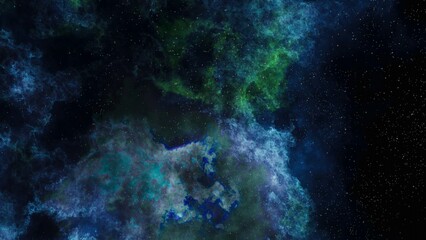 Fototapeta na wymiar Space scene. Clear neat blue nebula with stars. Star explosion in a galaxy free space